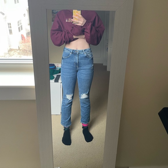 Straight high waisted jeans from H&M, size 4 - Picture 4 of 6